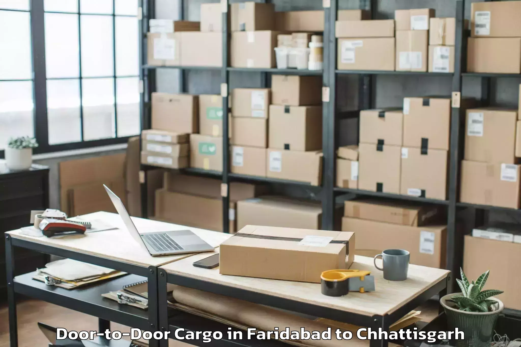 Faridabad to Kondagaon Door To Door Cargo Booking